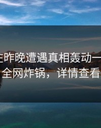 圈内人在昨晚遭遇真相轰动一时，17c全网炸锅，详情查看