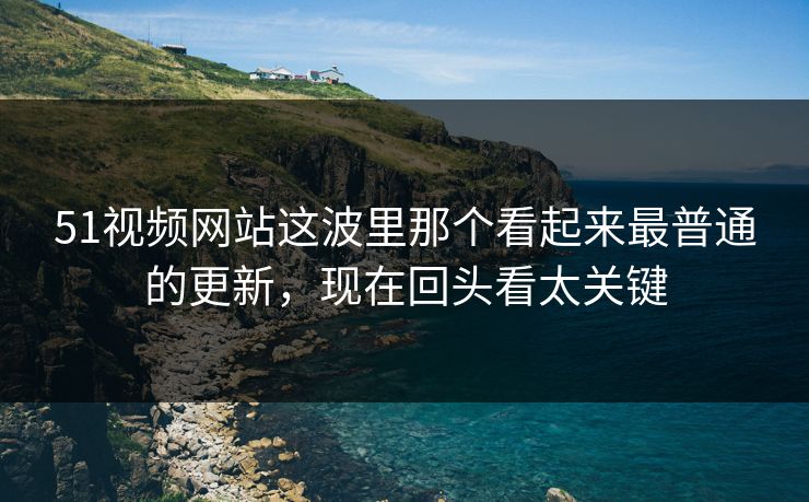 51视频网站这波里那个看起来最普通的更新，现在回头看太关键